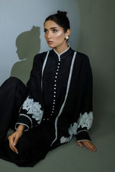 Minutiae - Onyx - Korean Raw Silk - Black - 2 Piece